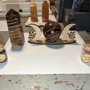 Chocolate calcite bundle